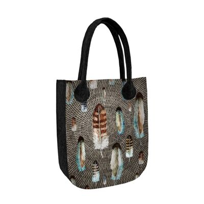 Bolso Shopper Dakota De Feltro Antracite Linea City Bertoni