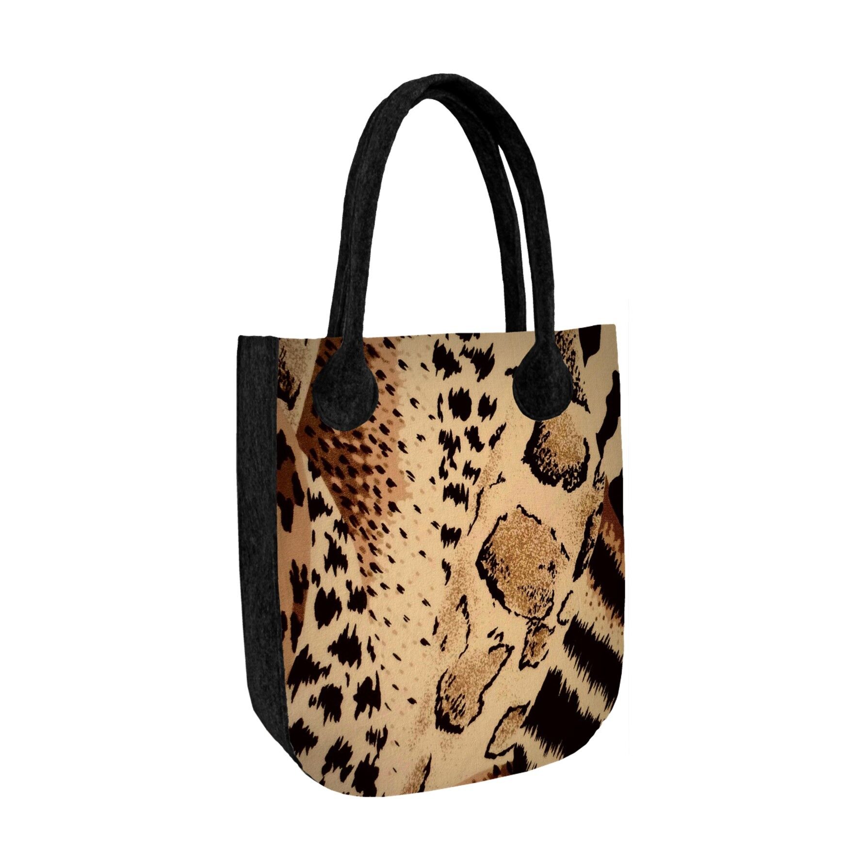 Borsa a spalla Safari in feltro City Antracite Linea Bertoni