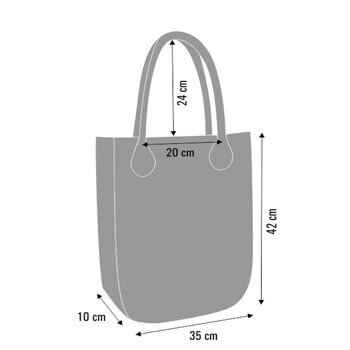 Borsa Shopper Mili In Feltro Antracite Linea City Bertoni 3