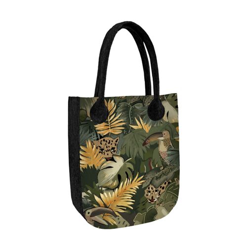 Borsa Shopper Amazonia In Feltro Antracite Linea City Bertoni