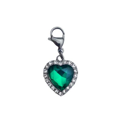 RHINESTONE HEART Charm