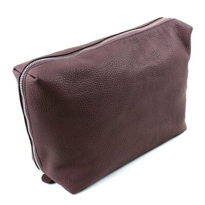 "Leather for You" cosmetic bag berry