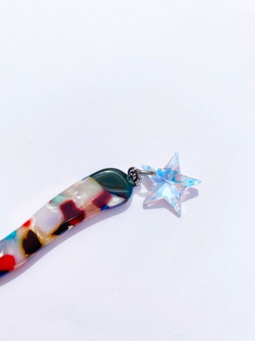 CUT CRYSTAL Y2K STAR HAIR STICK