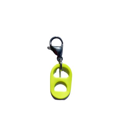 Neon Yellow pop top Charm