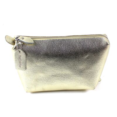 "Leather for You" cosmetic bag - gold