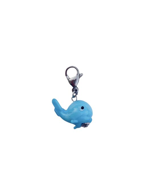 Glass Whale Charm