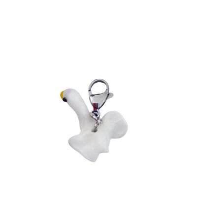 Glass Swan Charm