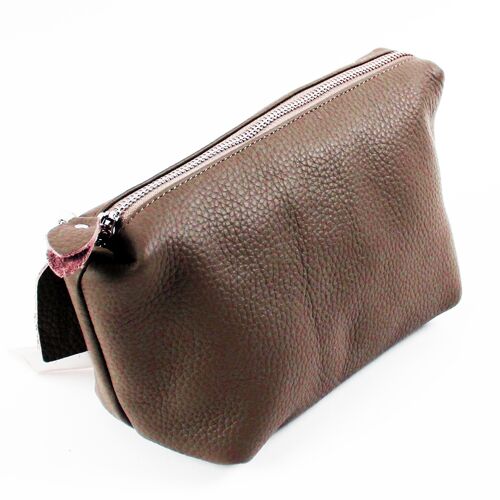 "Leather for You" Kosmetiktasche - taupe