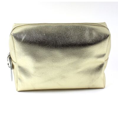 "Leather for You" - cosmetic bag gold