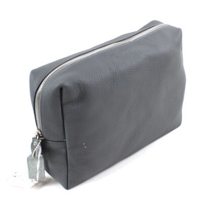 "Leather for You" cosmetic bag stone