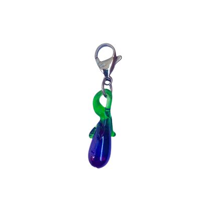 GLASS AUBERGINE CHARM