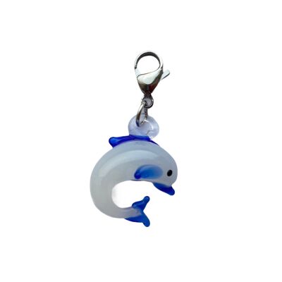 Glass Dolphin Charm