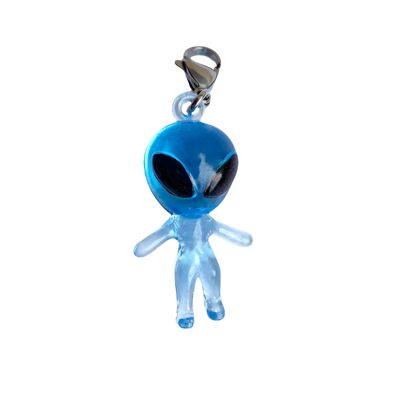 90's Blue Alien Charm