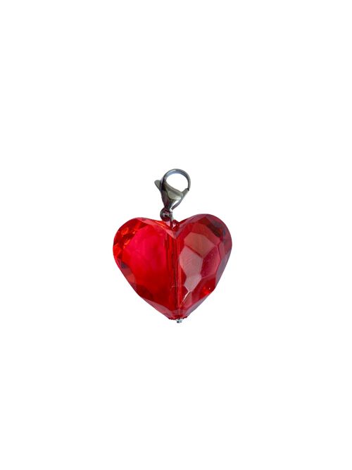 Chunky Heart Charm - RED HEART