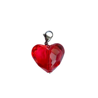 Chunky Heart Charm - RED HEART