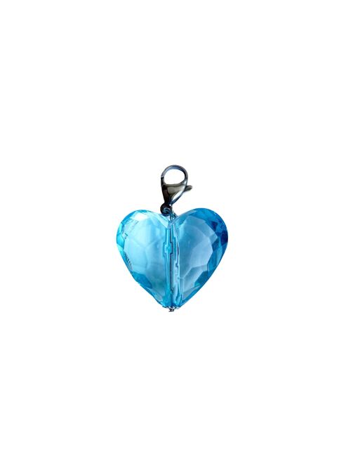 Chunky Heart Charm - BLUE HEART