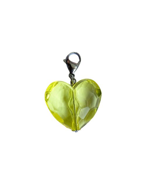 Chunky Heart Charm - YELLOW HEART