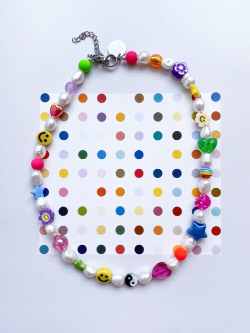 The NNENNA Pearl rainbow Choker