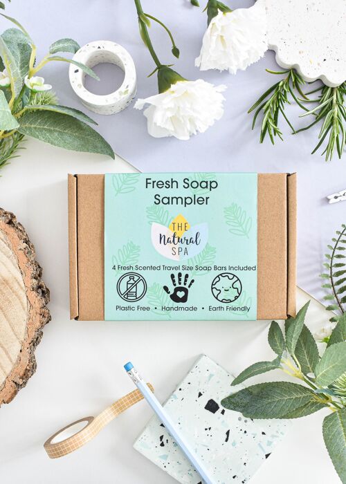 Fresh Soap Trial Box - 4 pieces of handmade soap -  Letterbox sized