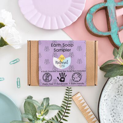 Earth Soap Trial Box - 4 piezas de jabón hecho a mano - Tamaño buzón