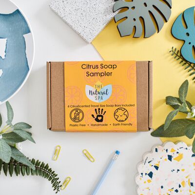 Citrus Soap Trial Box - 4 Stück handgemachte Seife - Briefkastengröße