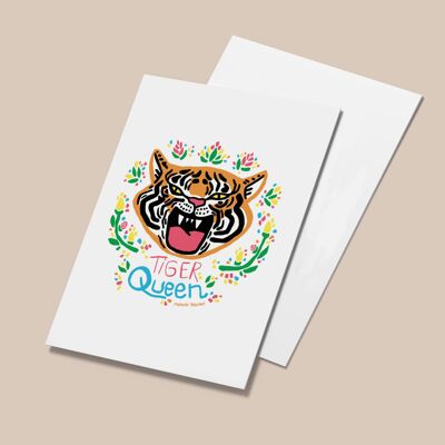 Postcard Tiger Queen