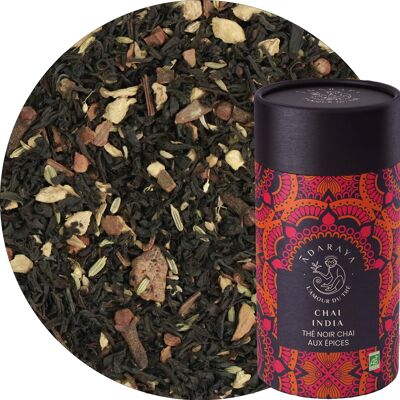 Chai India scatola premium di tè nero biologico 100g