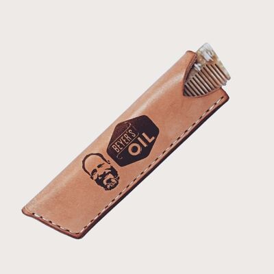 Beard comb + leather case