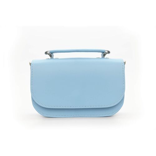 Aura Handmade Leather Bag - Pastel Baby Blue