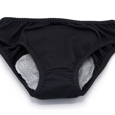 Bragas menstruales negras lisas