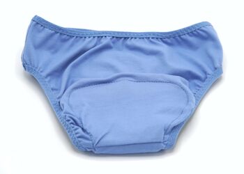 Culotte menstruelle unie bleue 2