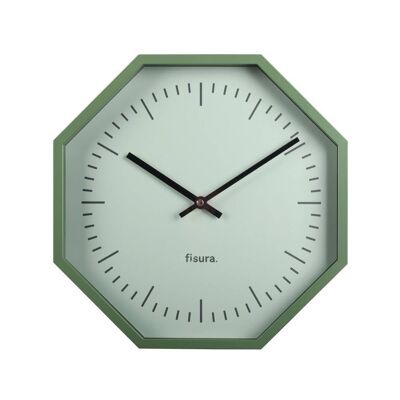 Reloj de Pared Octogonal Verde