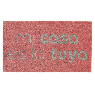 Felpudo «Mi Casa Es La Tuya» Rosa/Turquesa