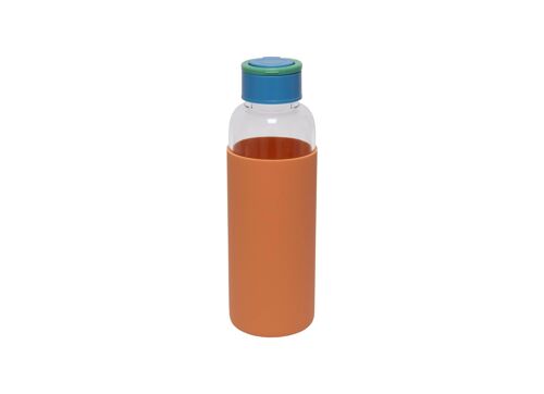 Botella De Agua De Cristal Ecológica Naranja