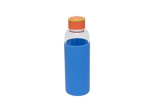 Botella De Agua De Cristal Ecológica Azul
