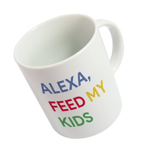 Taza 'Alexa, feed my kids' Inglés