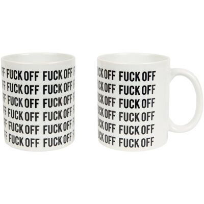 Taza 'Fuck Off' Blanco/ Negro