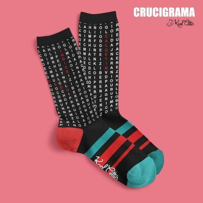 Par De Calcetines Crucigrama Unisex