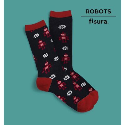 Par De Calcetines Chico «Robots»