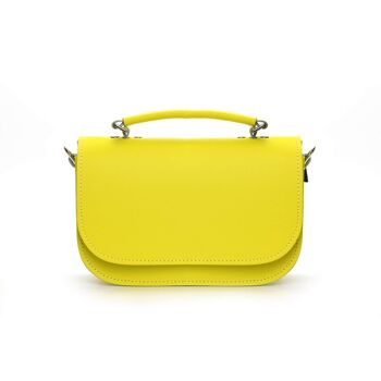 Sac En Cuir Fait Main Aura - Jaune Jonquille Pastel 5