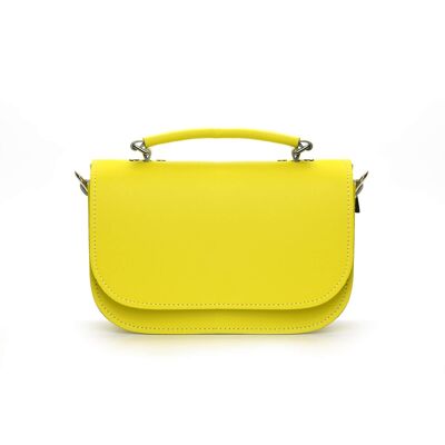 Aura Handmade Leather Bag - Pastel Daffodil Yellow