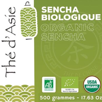 Thé vert bio de Chine - Sencha - poche vrac - 500g 2