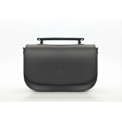 Aura Handmade Leather Bag- Graphite Grey