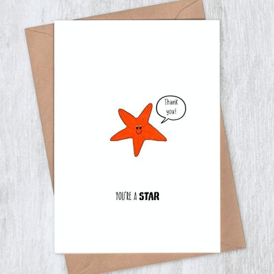 Starfish Thank You Card