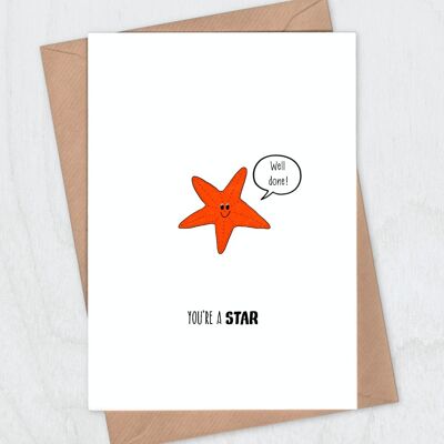 Starfish Well Done Card