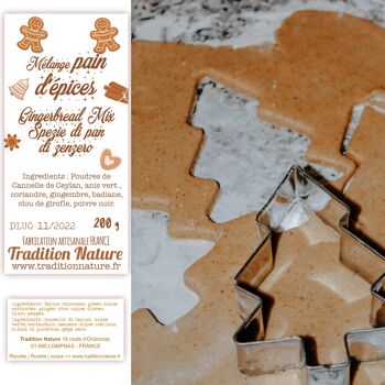 Mélange pour pain d'épices maison sachet 100 g ou 200 g Tradition Nature –  Moutarde & Cie