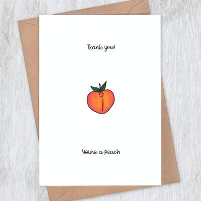 Thank You Card - You're a peach