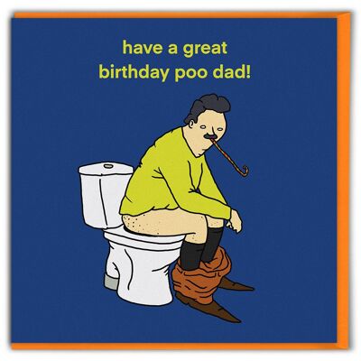 Funny Dad Birthday Card - Dad Birthday Poo