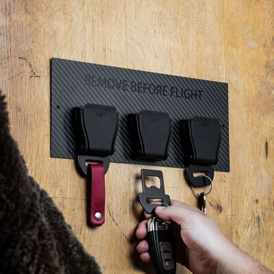 Seatbelt Buckle Key Holder Carbon - Black Edition