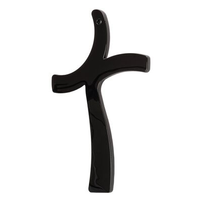 SOSPIRI VENEZIA Design Crucifix, black glass wall -11x16 cm